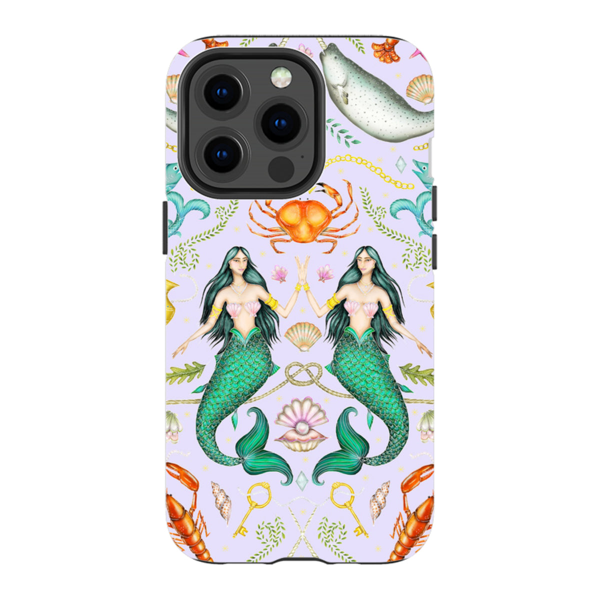 iPhone MagSafe Tough Case - Tritons Treasure Lilac By Catherine Rowe