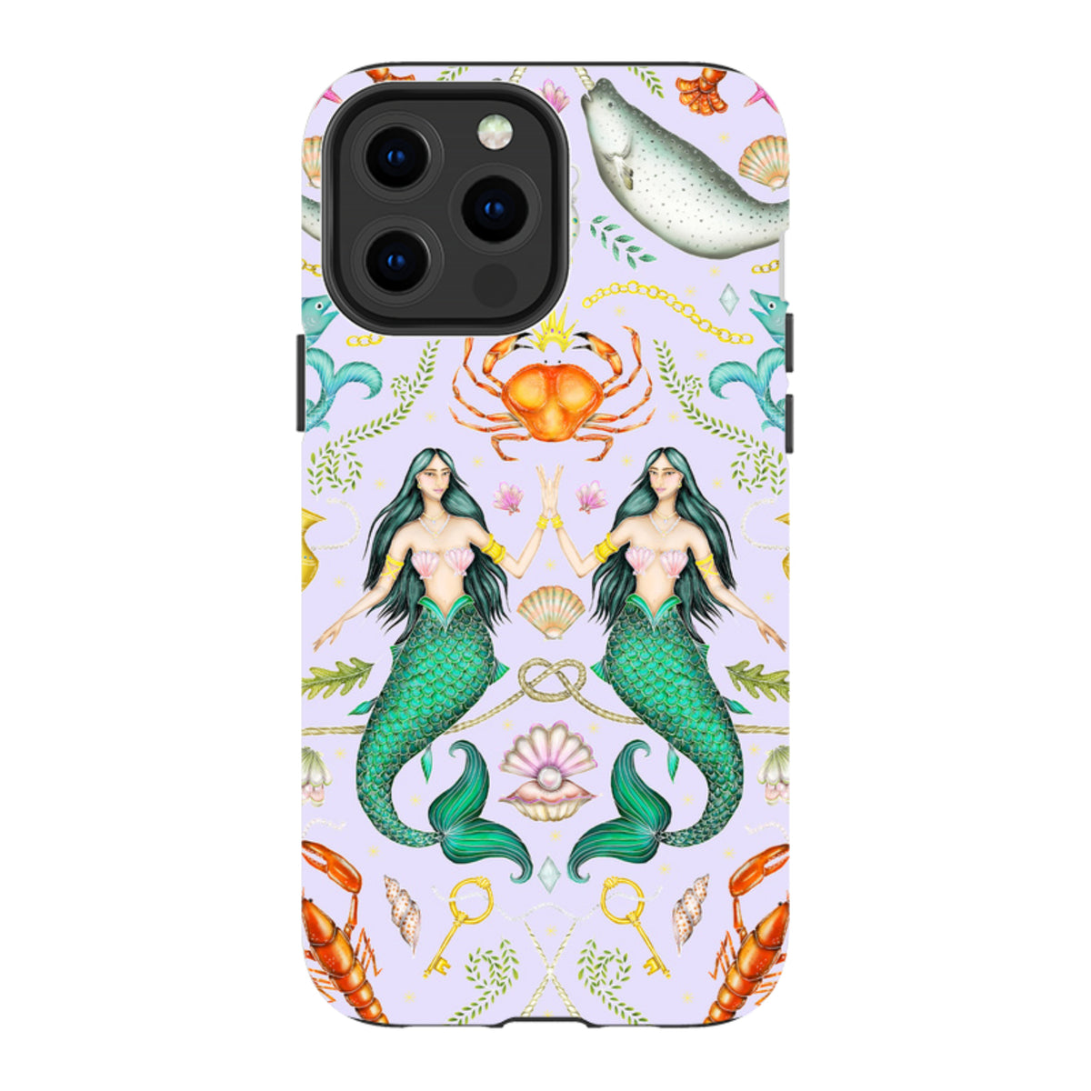 iPhone MagSafe Tough Case - Tritons Treasure Lilac By Catherine Rowe