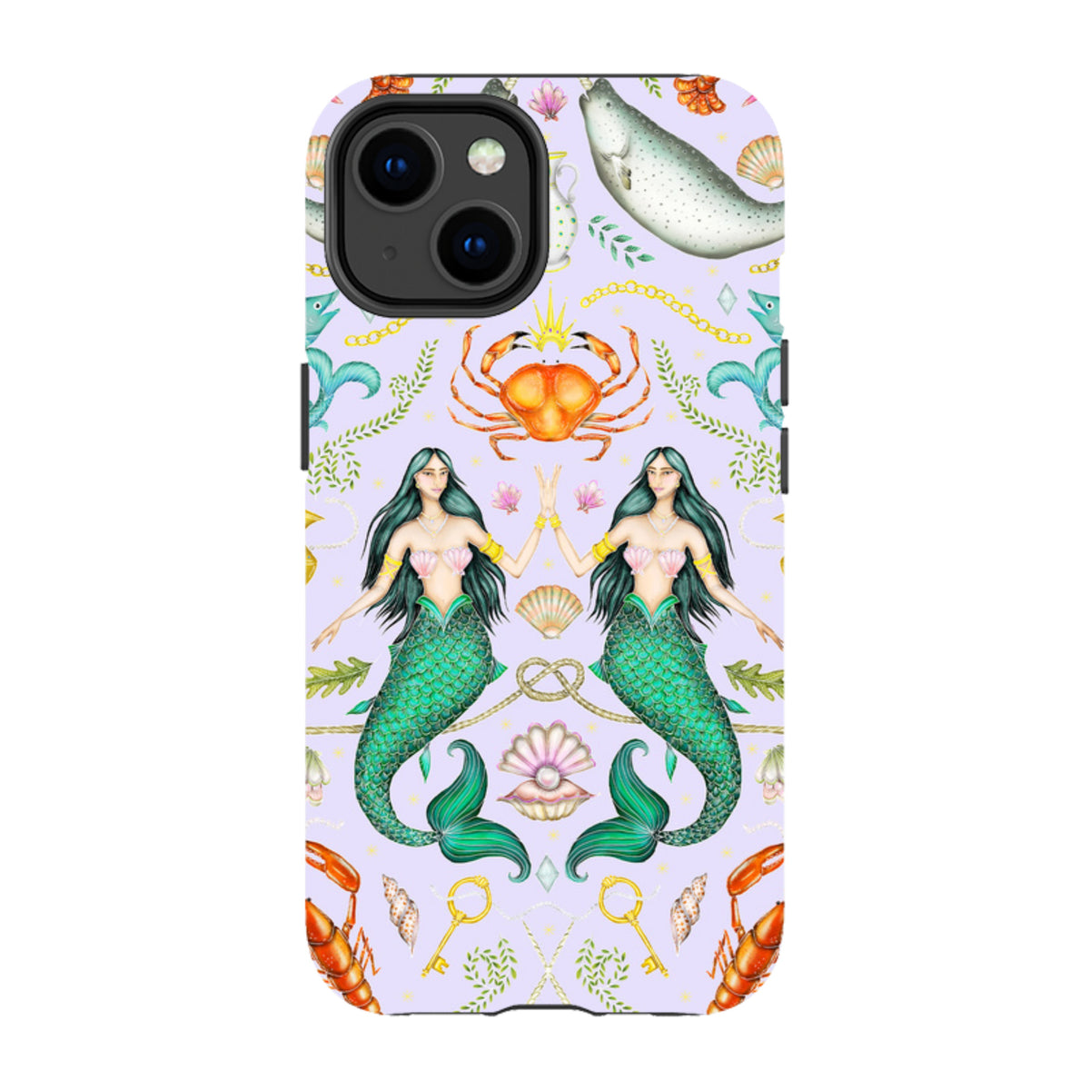 iPhone MagSafe Tough Case - Tritons Treasure Lilac By Catherine Rowe