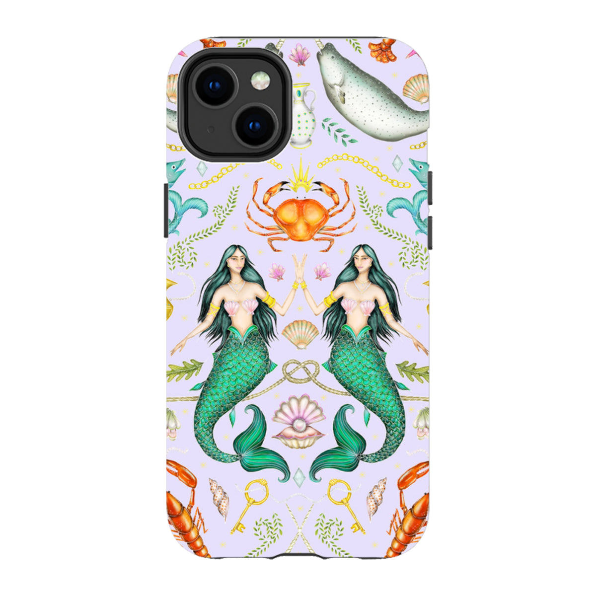 iPhone MagSafe Tough Case - Tritons Treasure Lilac By Catherine Rowe