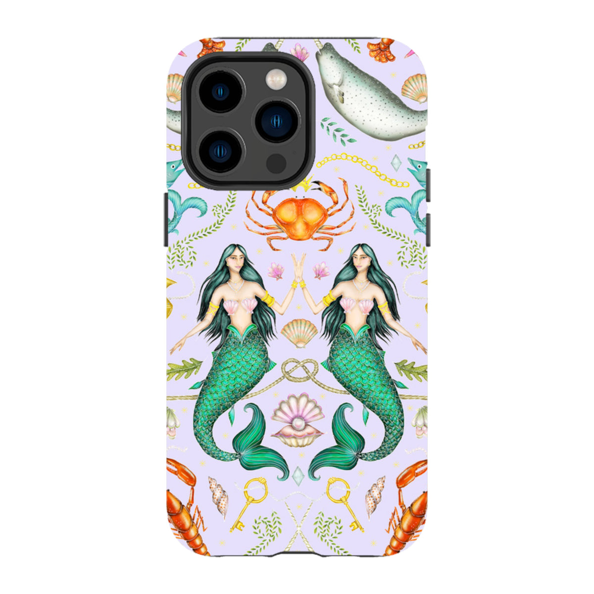 iPhone MagSafe Tough Case - Tritons Treasure Lilac By Catherine Rowe