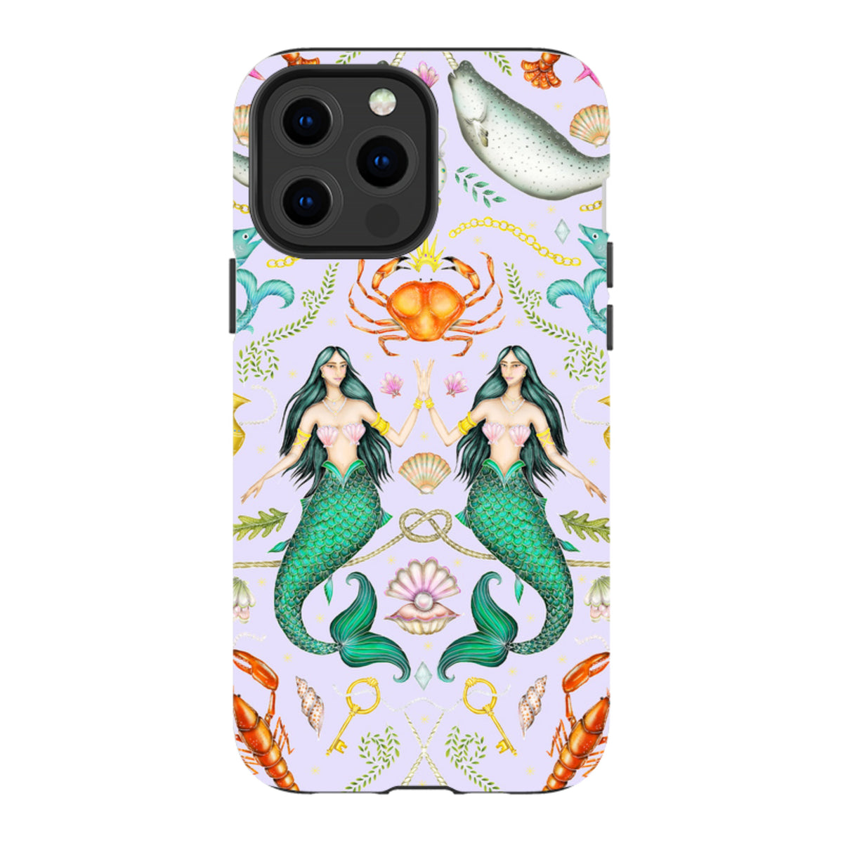 iPhone MagSafe Tough Case - Tritons Treasure Lilac By Catherine Rowe