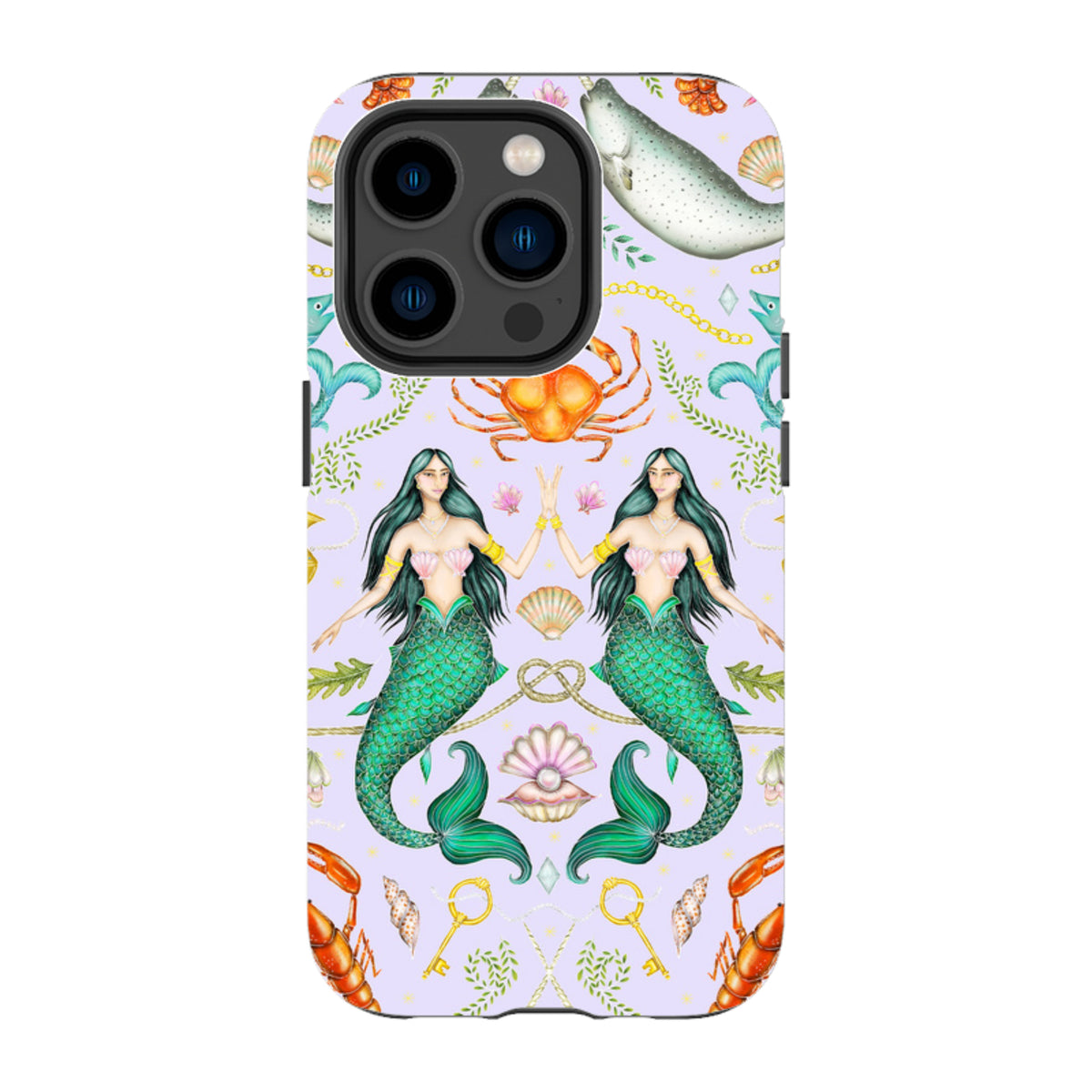 iPhone MagSafe Tough Case - Tritons Treasure Lilac By Catherine Rowe