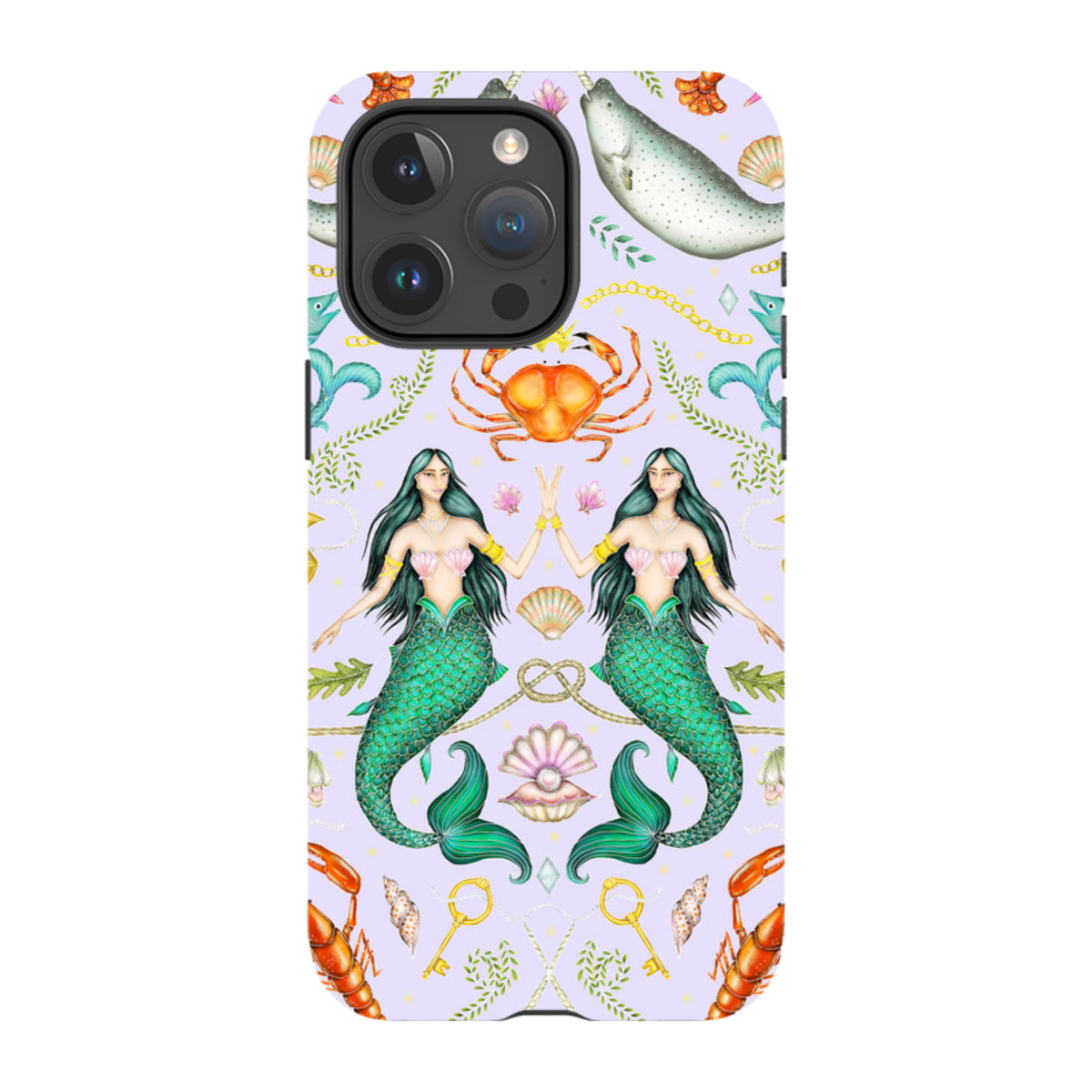 iPhone MagSafe Tough Case - Tritons Treasure Lilac By Catherine Rowe