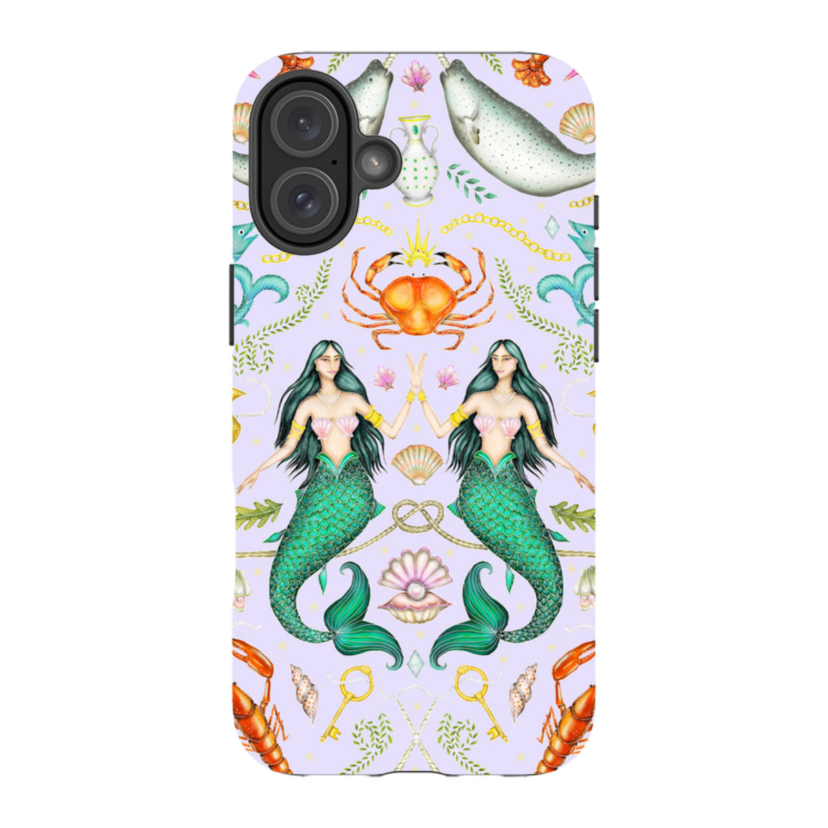iPhone MagSafe Tough Case - Tritons Treasure Lilac By Catherine Rowe
