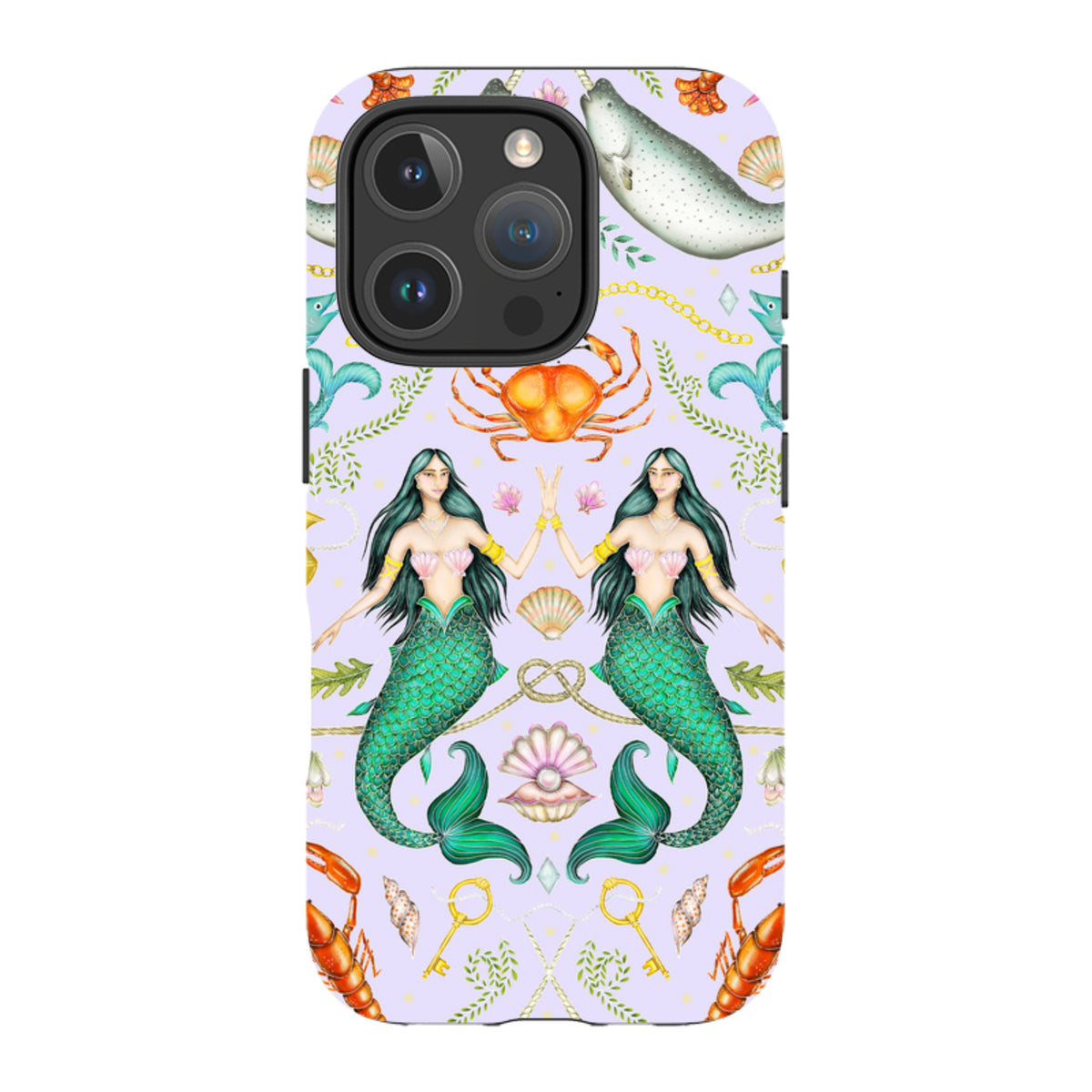 iPhone MagSafe Tough Case - Tritons Treasure Lilac By Catherine Rowe
