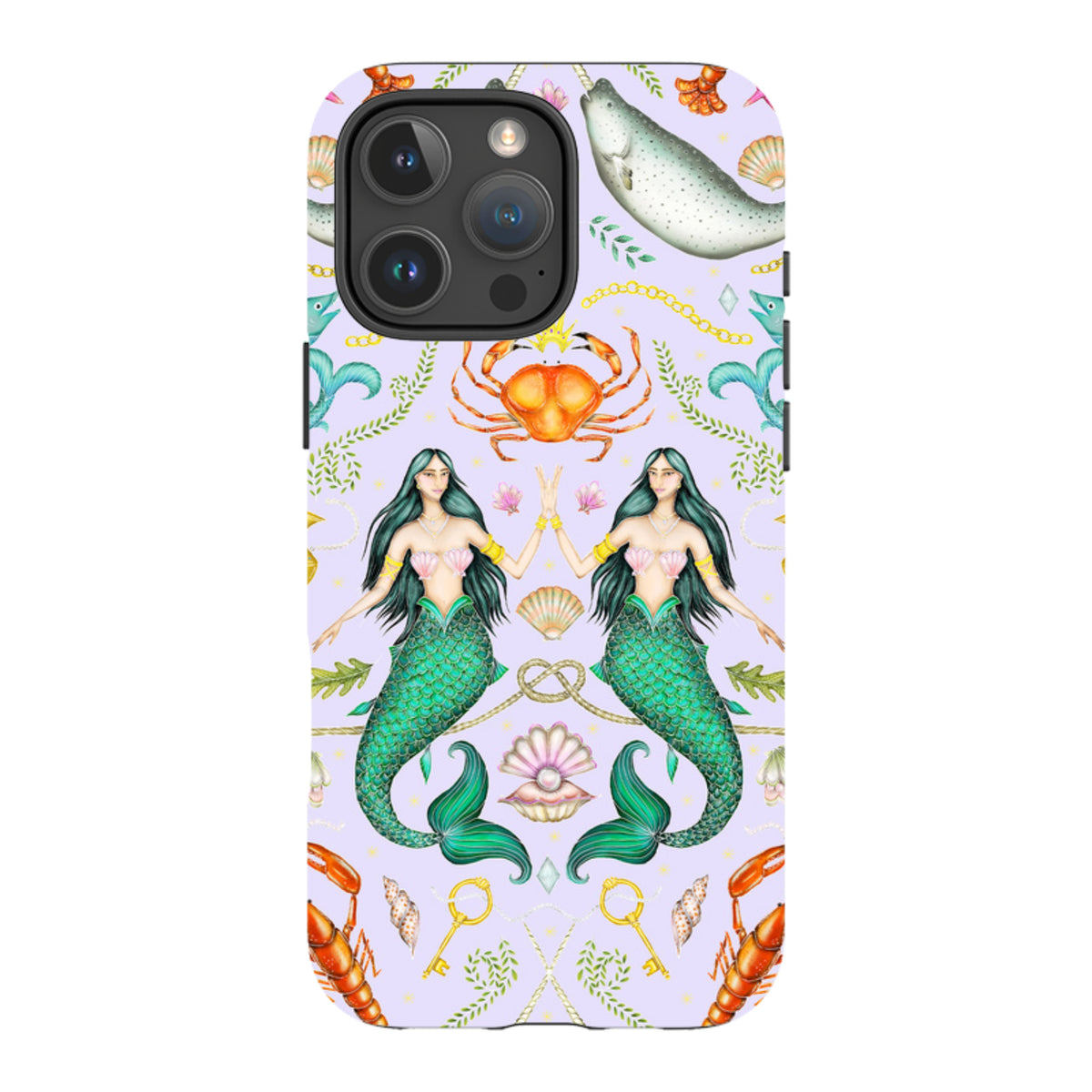 iPhone MagSafe Tough Case - Tritons Treasure Lilac By Catherine Rowe
