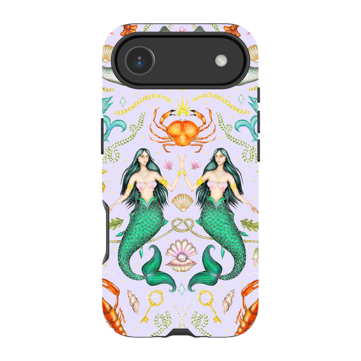 iPhone MagSafe Tough Case - Tritons Treasure Lilac By Catherine Rowe