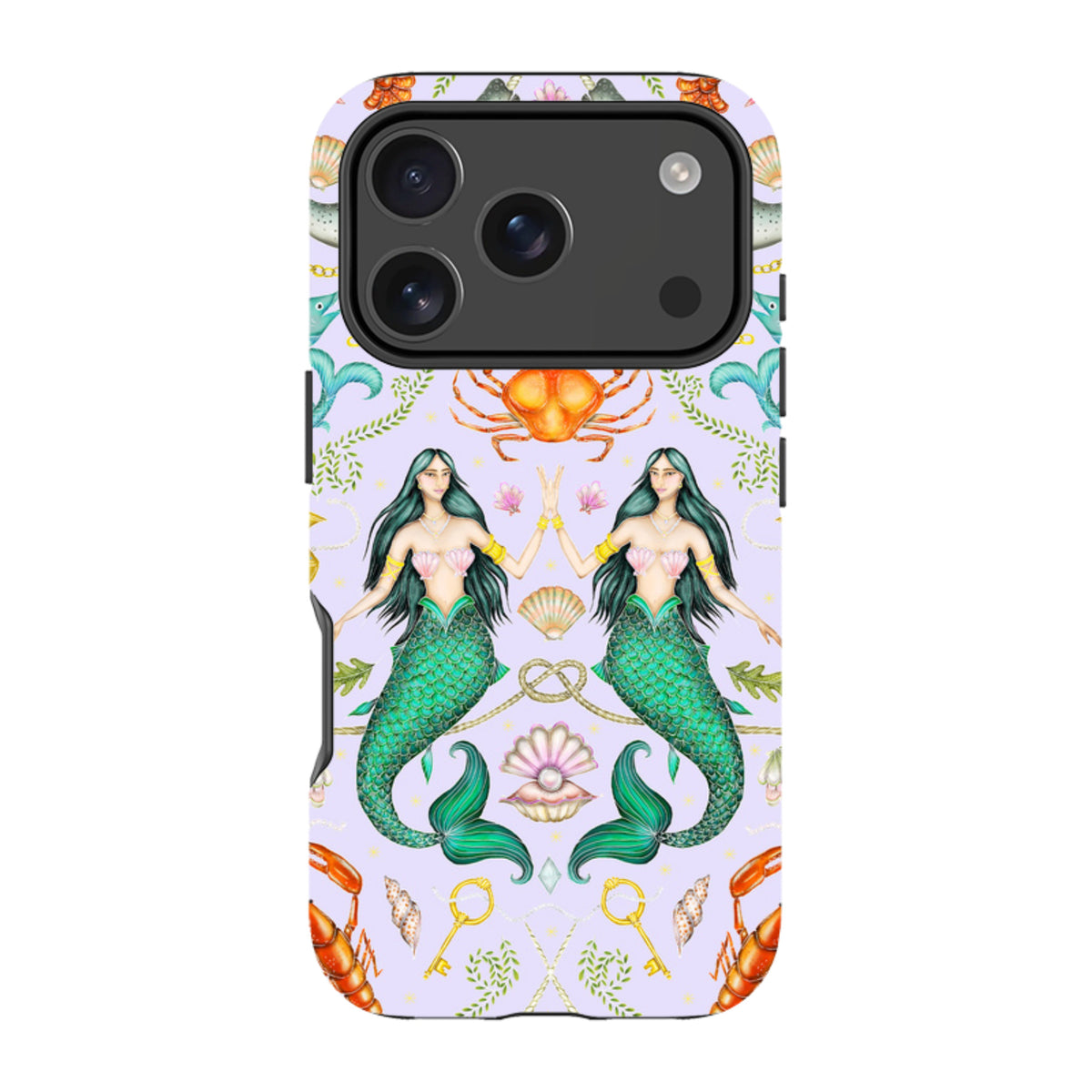 iPhone MagSafe Tough Case - Tritons Treasure Lilac By Catherine Rowe
