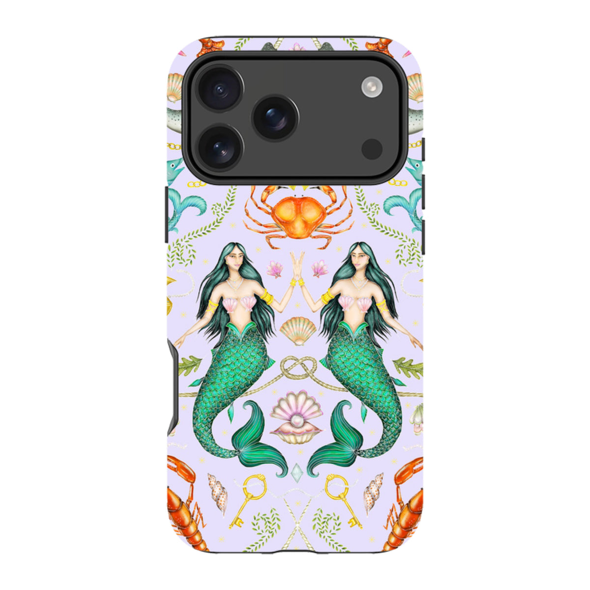 iPhone MagSafe Tough Case - Tritons Treasure Lilac By Catherine Rowe