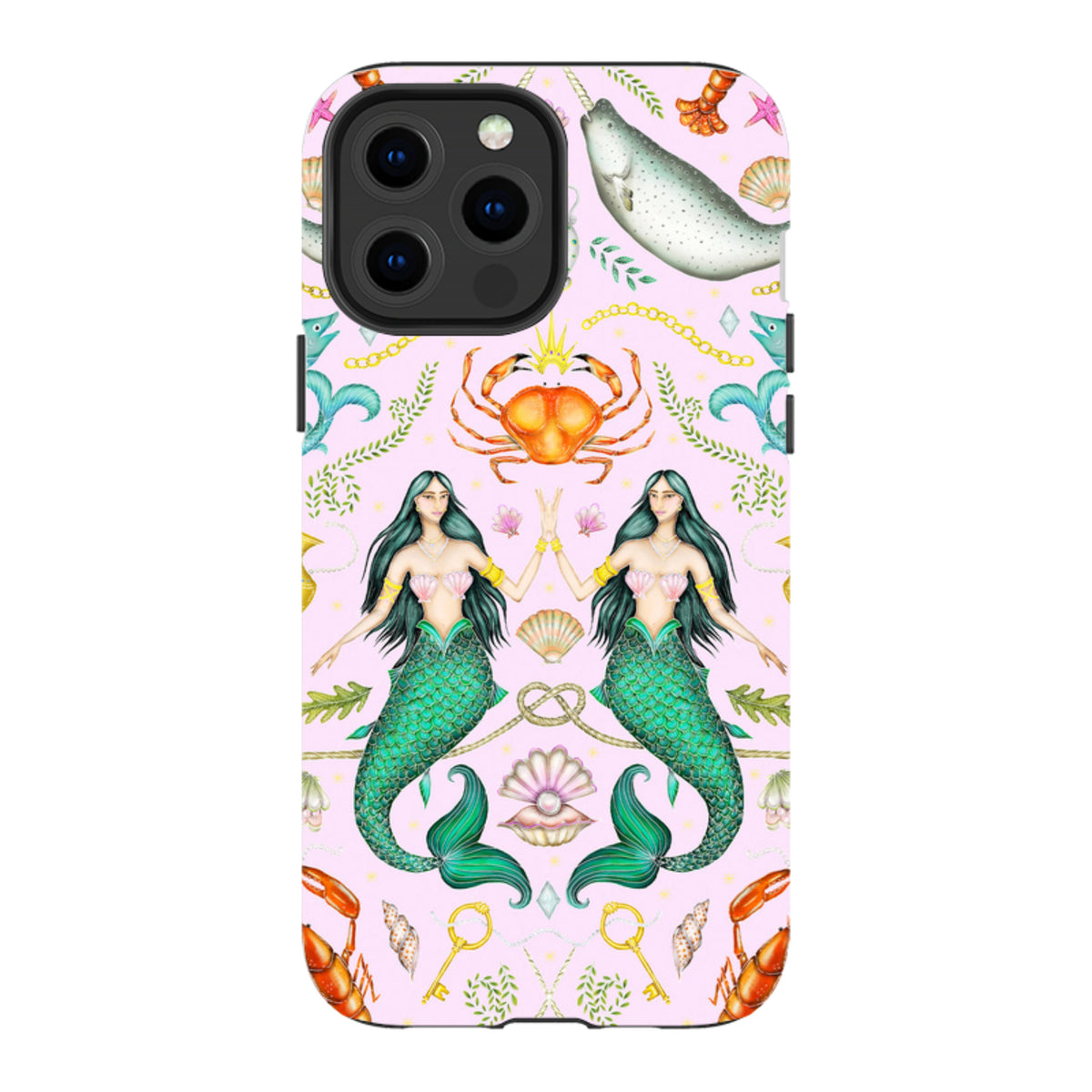 iPhone MagSafe Tough Case - Tritons Treasure Pink By Catherine Rowe