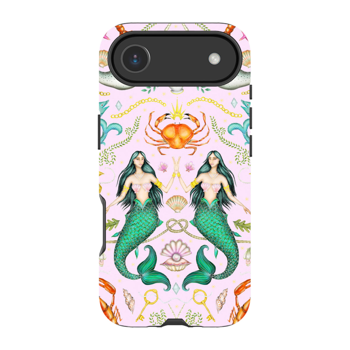 iPhone MagSafe Tough Case - Tritons Treasure Pink By Catherine Rowe