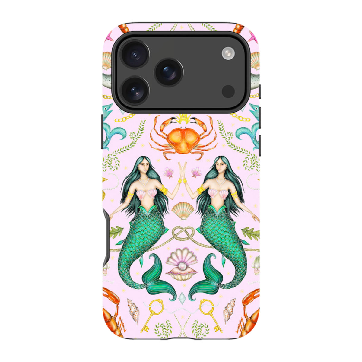 iPhone MagSafe Tough Case - Tritons Treasure Pink By Catherine Rowe