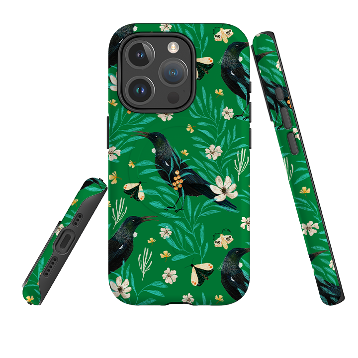 iPhone MagSafe Tough Case - Tui Green By Katherine Quinn