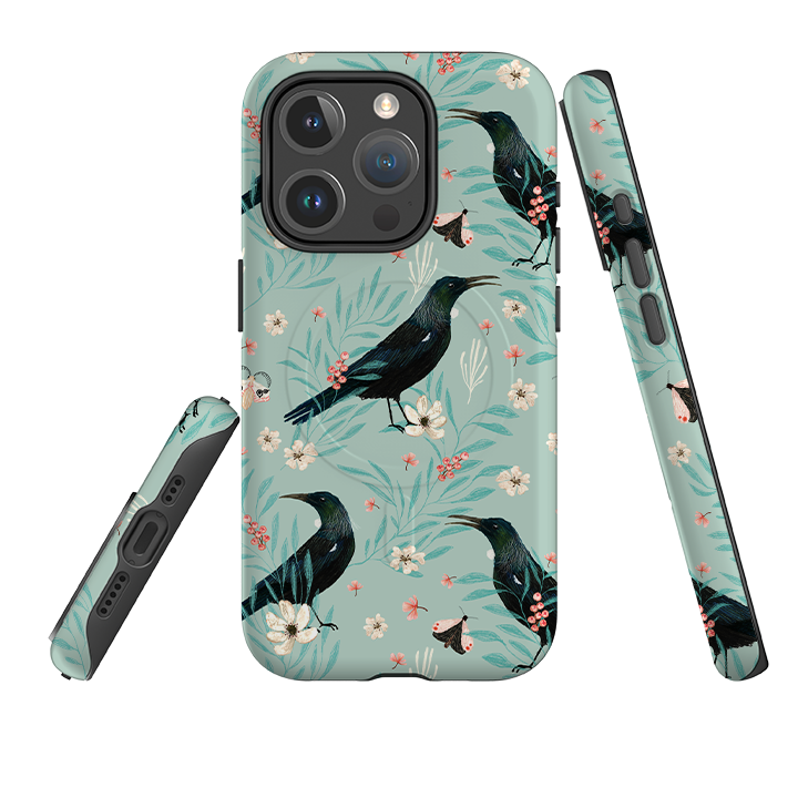 iPhone MagSafe Tough Case - Tui Light Blue By Katherine Quinn