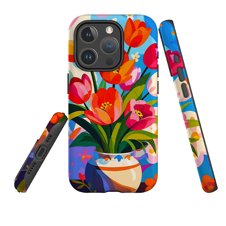 iPhone MagSafe Tough Case - Tulip Pot Floral