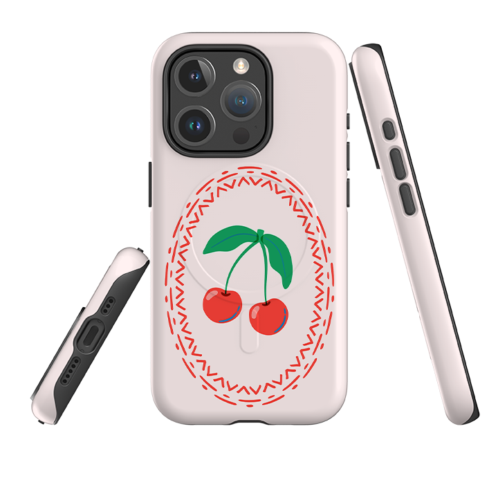 iPhone MagSafe Tough Case - Two Cherries