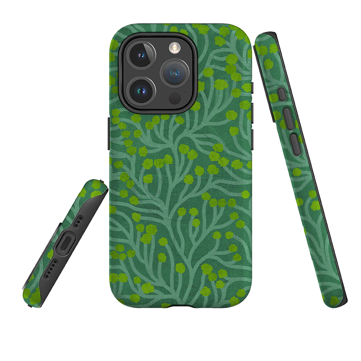 iPhone MagSafe Tough Case - Vine Green and Teal By Katherine Quinn