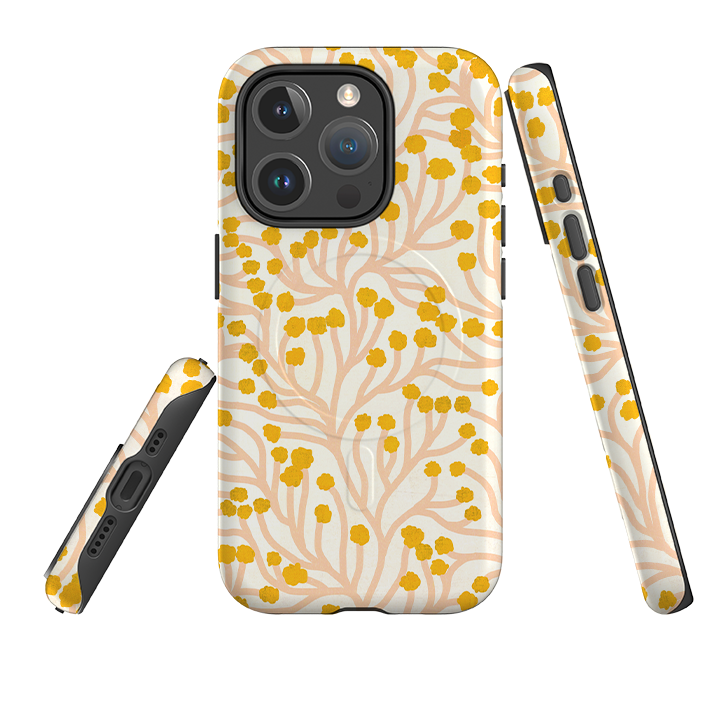 iPhone MagSafe Tough Case - Vine Pink and Ochre By Katherine Quinn