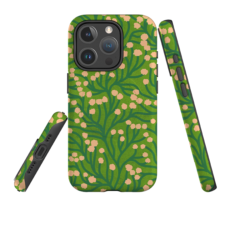 iPhone MagSafe Tough Case - Vine Pink and Teal By Katherine Quinn