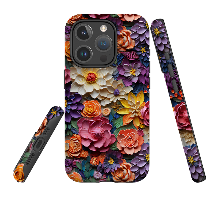 iPhone MagSafe Tough Case - Violet Floral