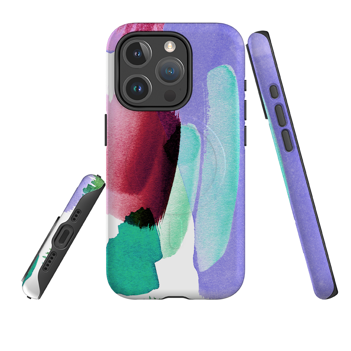 iPhone MagSafe Tough Case -  Watercolour Amethyst By Kitty Joseph