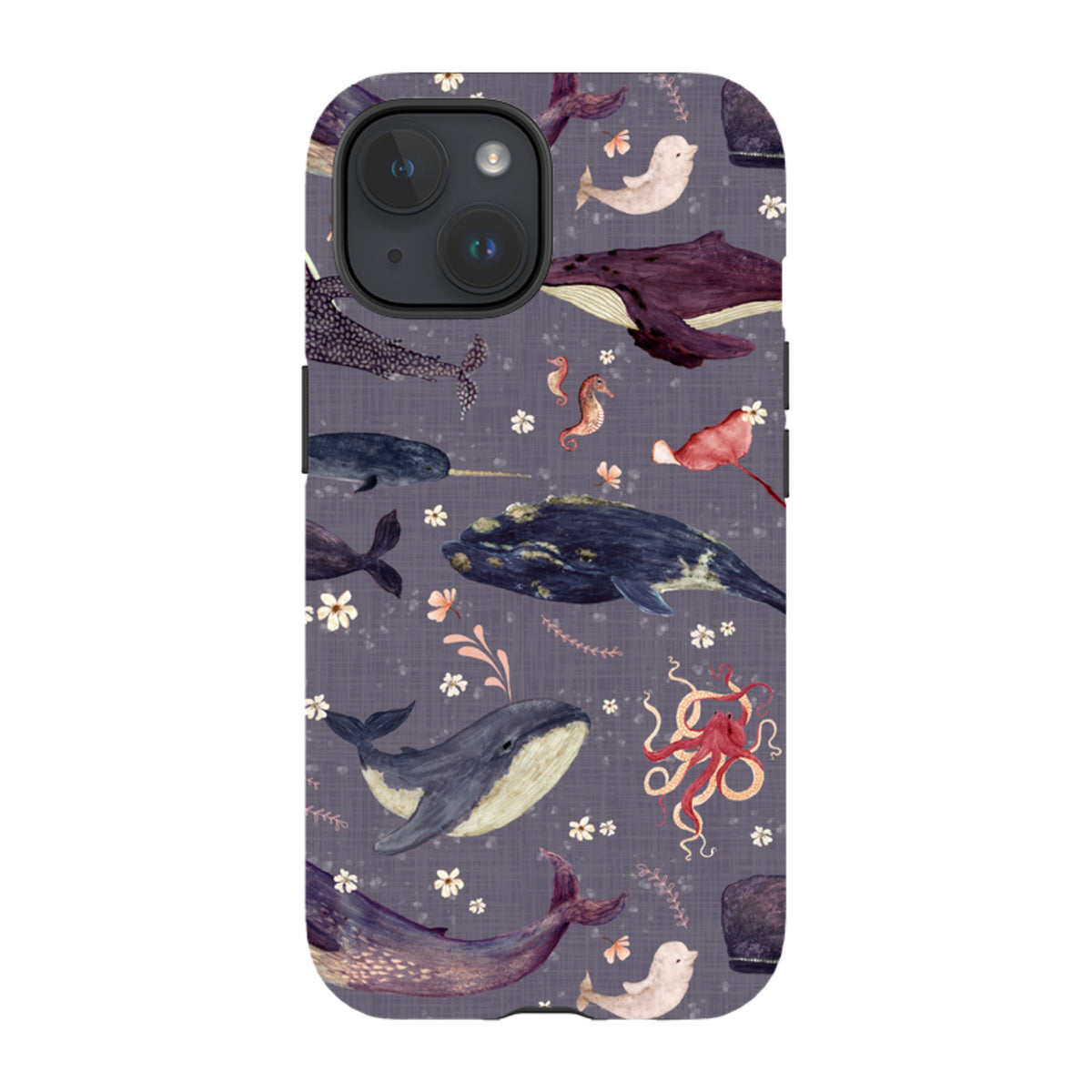 iPhone MagSafe Tough Case -  Whale Song Lavender by Katherine Quinn