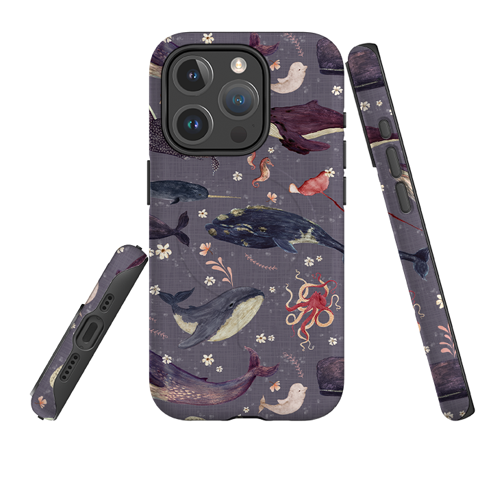iPhone MagSafe Tough Case -  Whale Song Lavender by Katherine Quinn