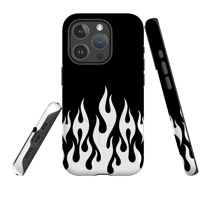 iPhone MagSafe Tough Case -  White Flames