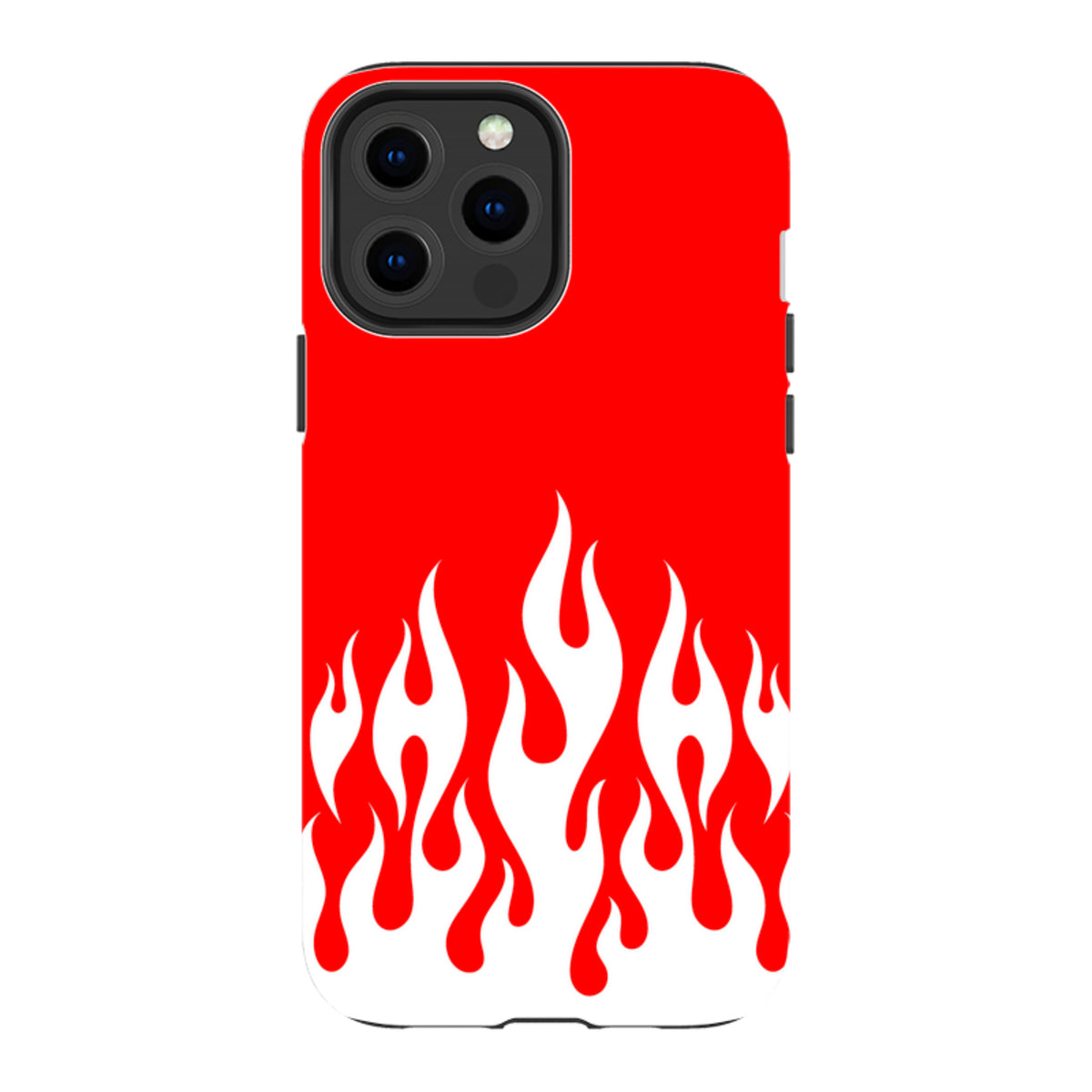 iPhone MagSafe Tough Case -  White Flames Red