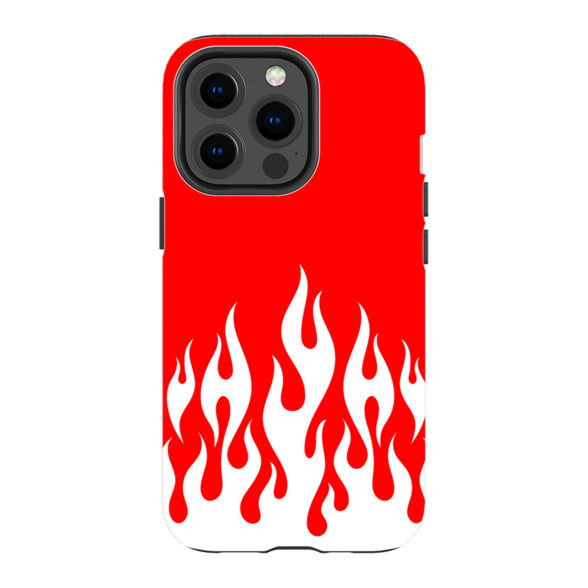 iPhone MagSafe Tough Case -  White Flames Red