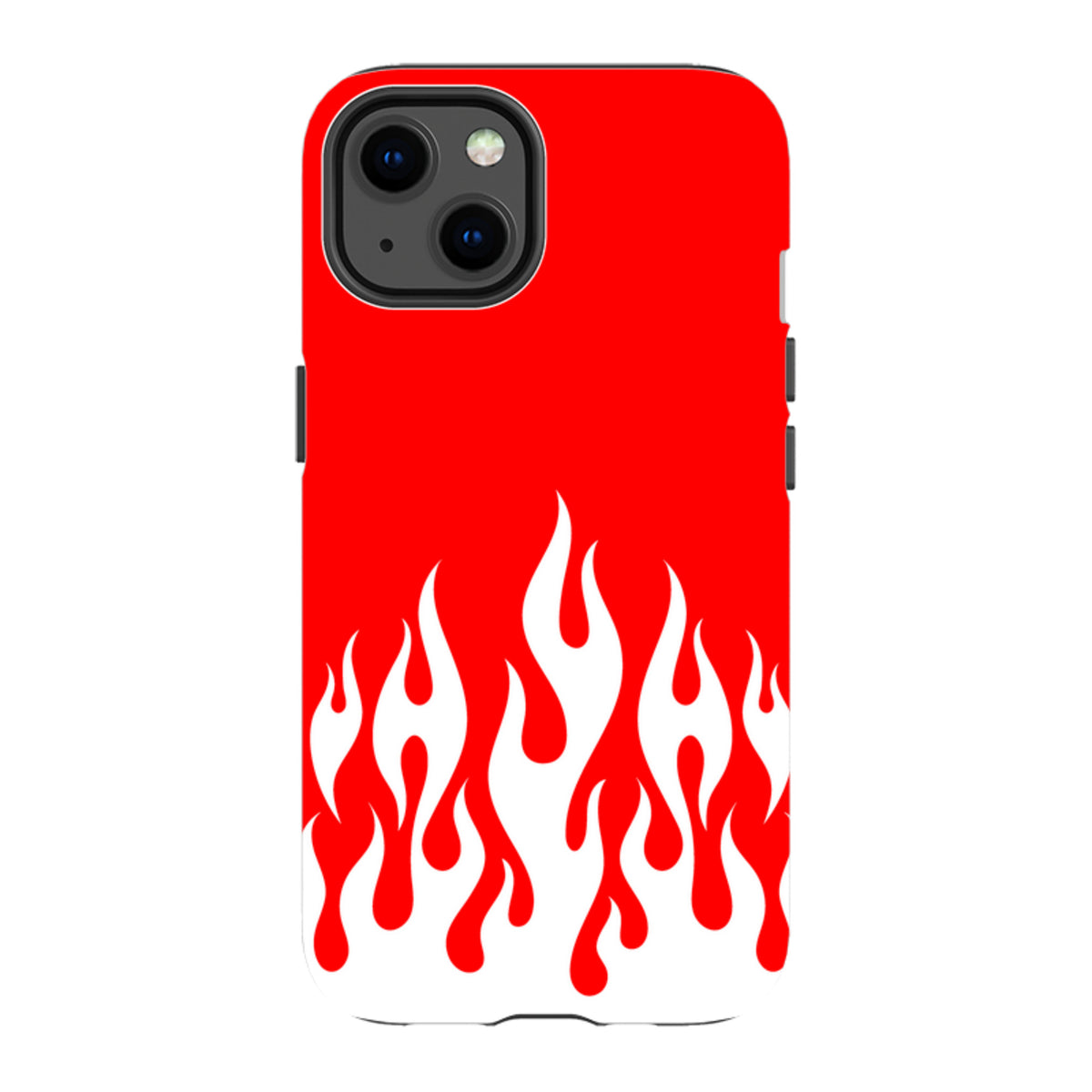 iPhone MagSafe Tough Case -  White Flames Red