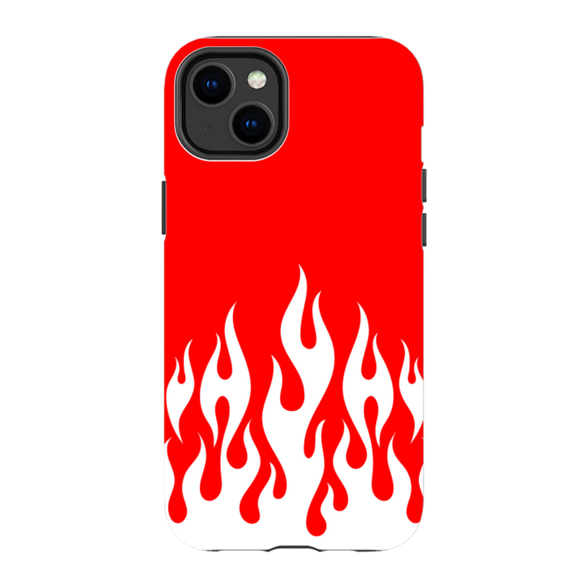 iPhone MagSafe Tough Case -  White Flames Red
