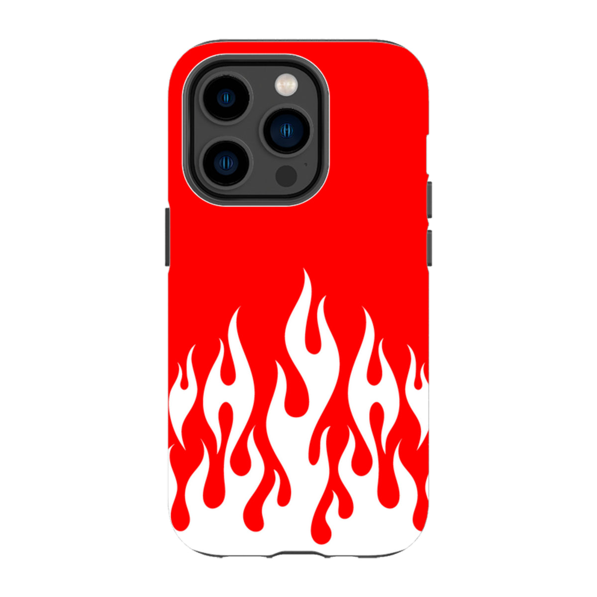 iPhone MagSafe Tough Case -  White Flames Red