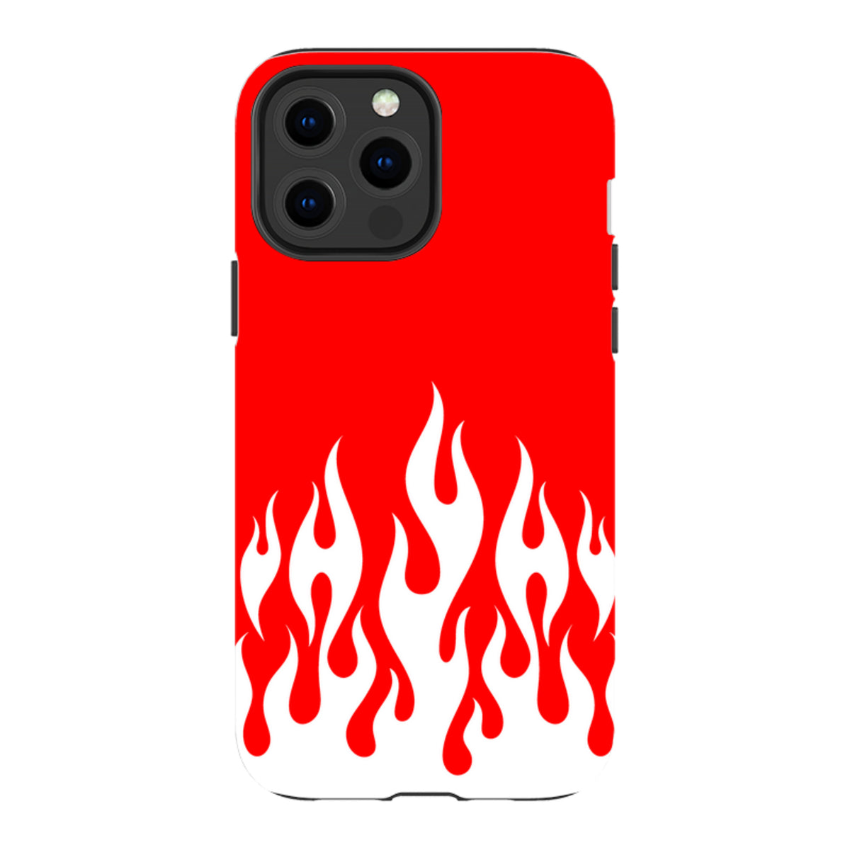 iPhone MagSafe Tough Case -  White Flames Red