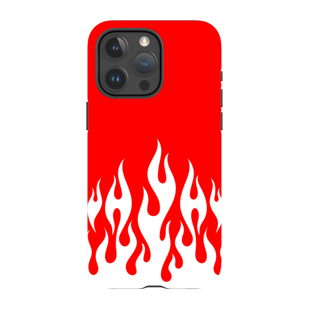 iPhone MagSafe Tough Case -  White Flames Red