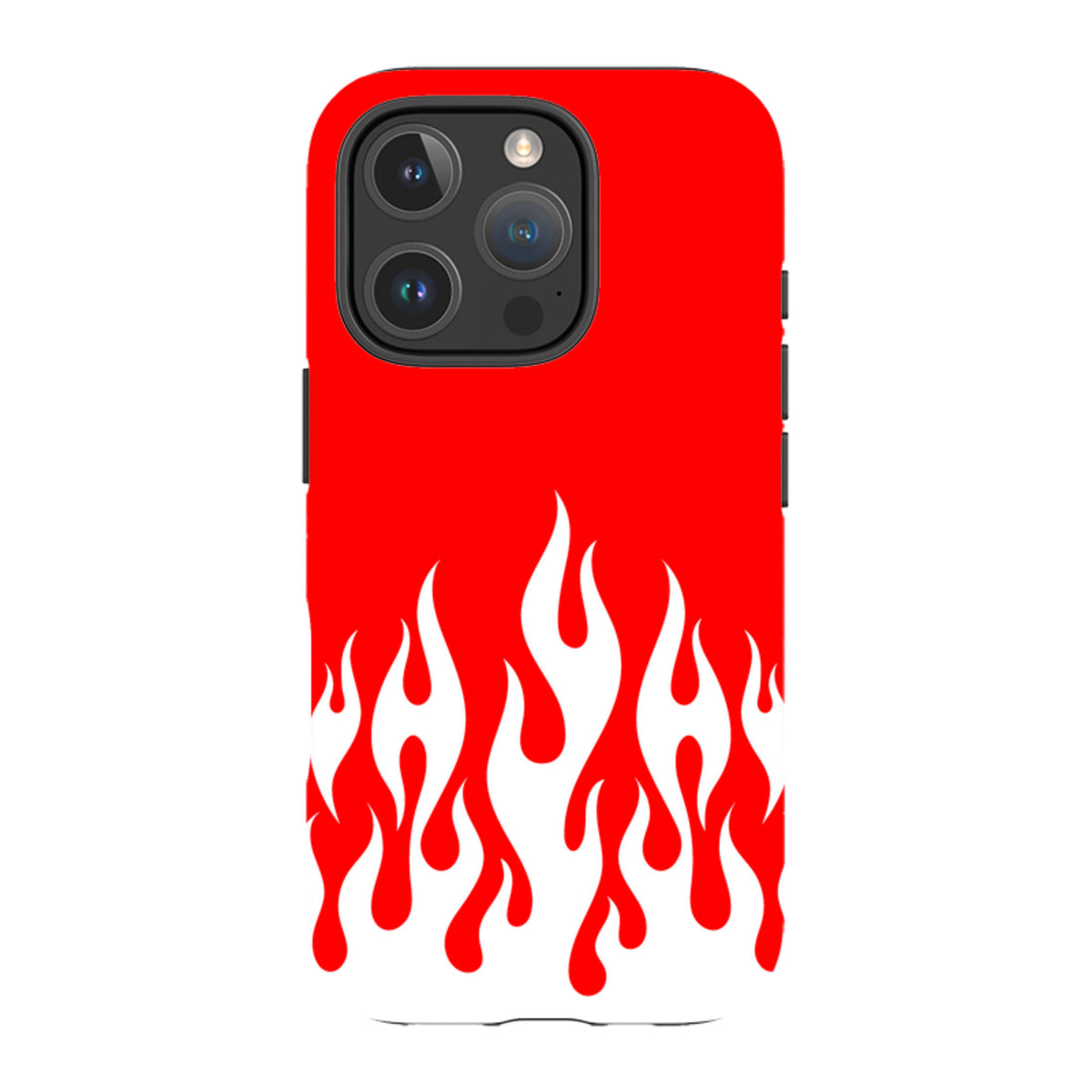 iPhone MagSafe Tough Case -  White Flames Red