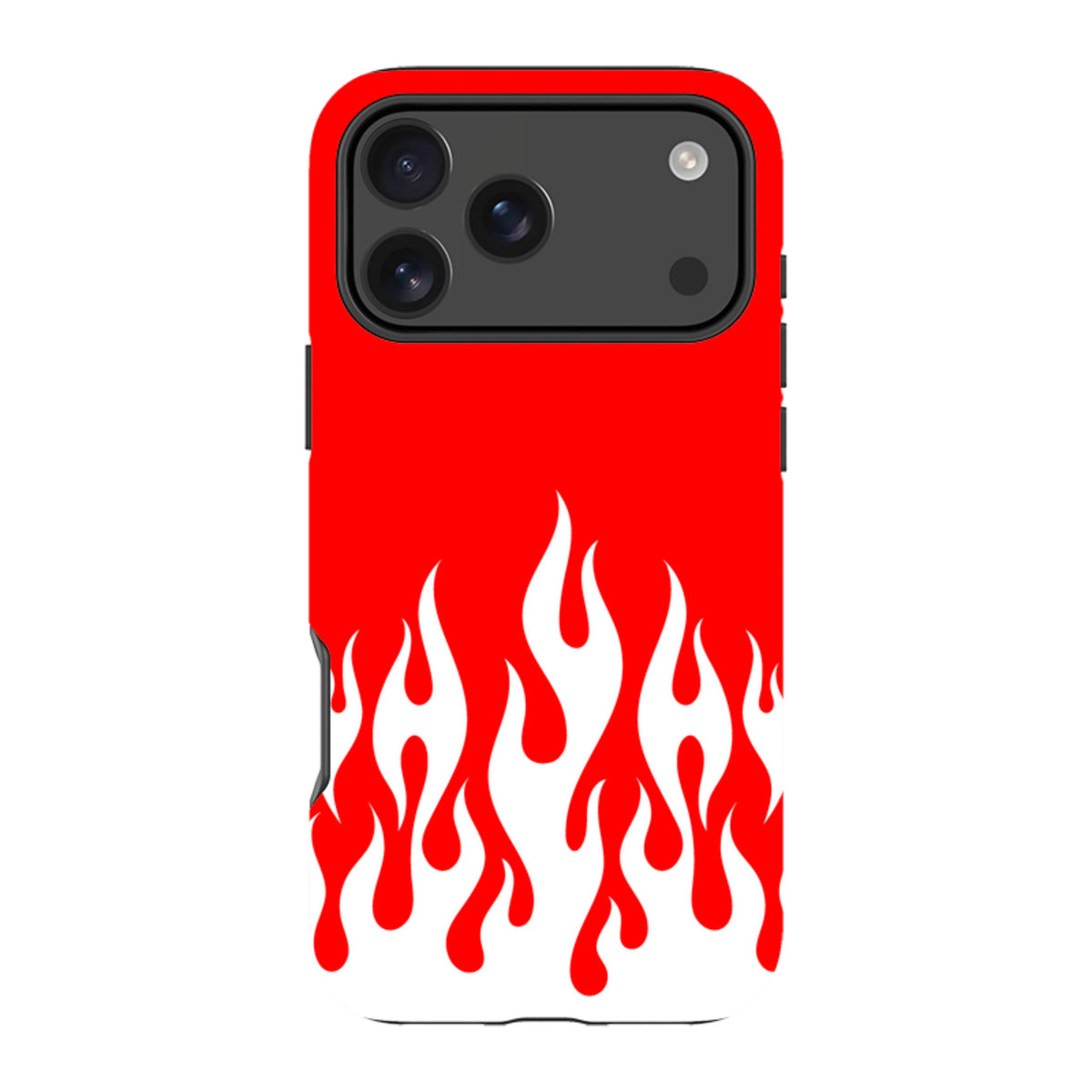 iPhone MagSafe Tough Case -  White Flames Red