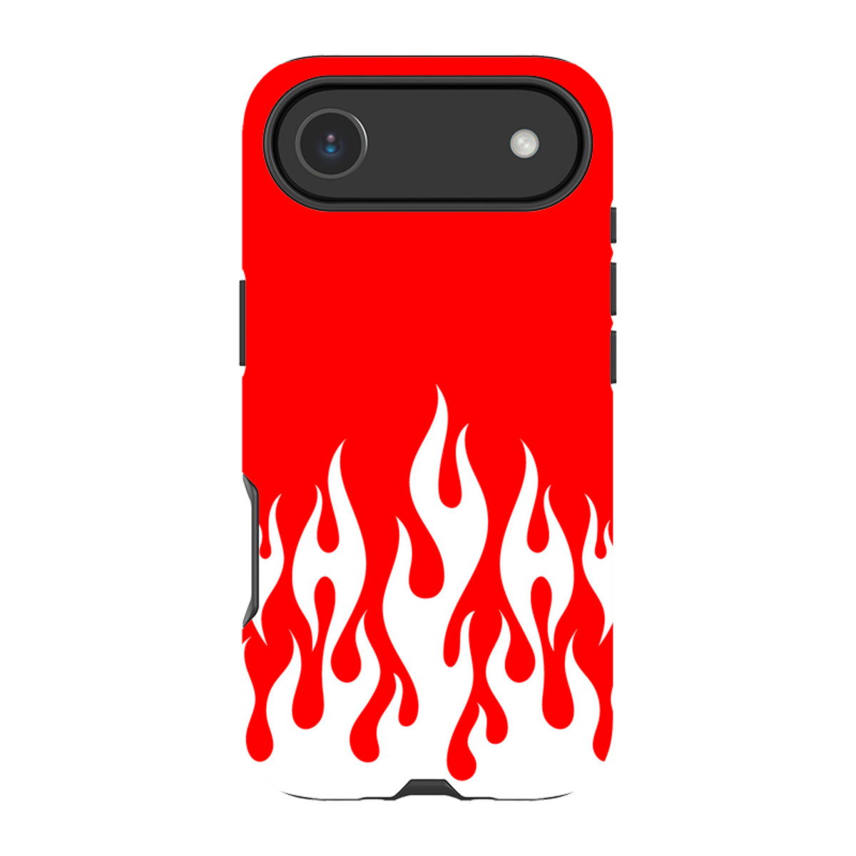 iPhone MagSafe Tough Case -  White Flames Red