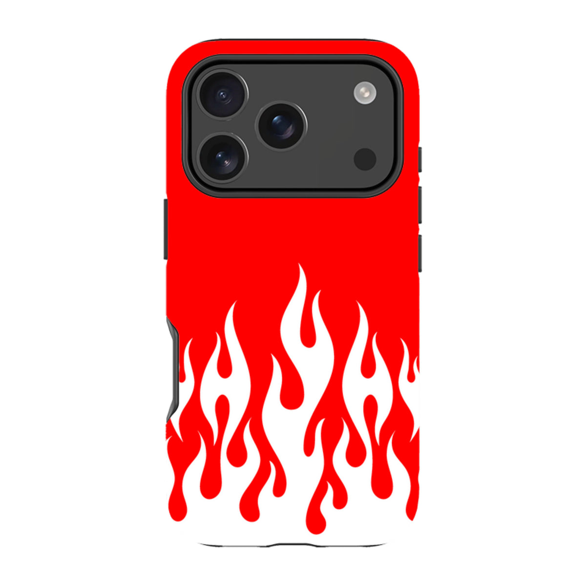iPhone MagSafe Tough Case -  White Flames Red