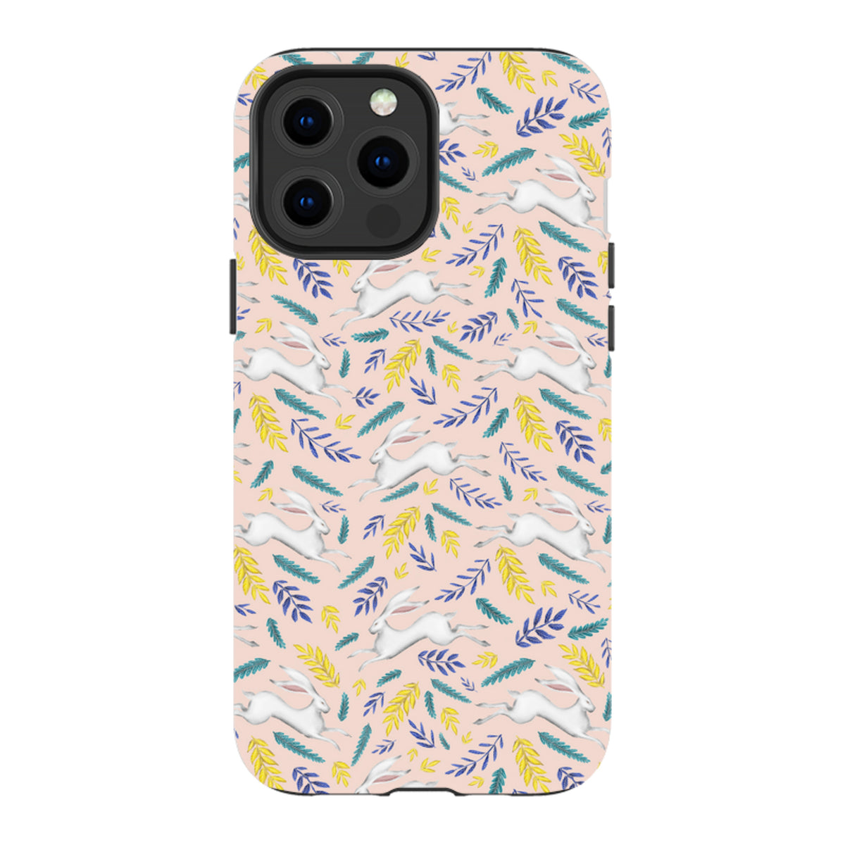 iPhone MagSafe Tough Case -  White Hare Pattern By Catherine Rowe