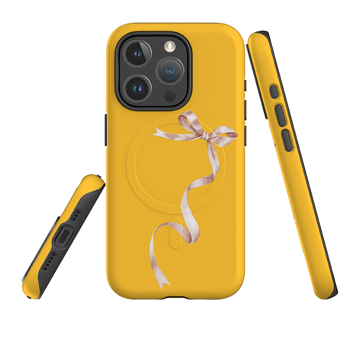 iPhone MagSafe Tough Case -  Wiggly Ribbons Honey