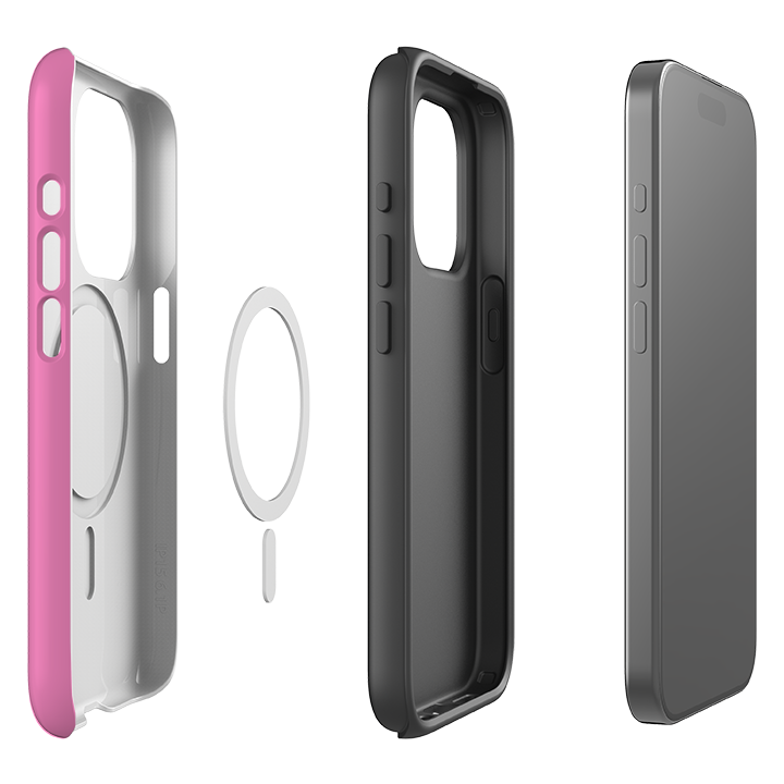 iPhone MagSafe Tough Case -  Wiggly Ribbons Light Pink
