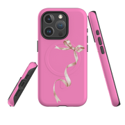 iPhone MagSafe Tough Case -  Wiggly Ribbons Light Pink