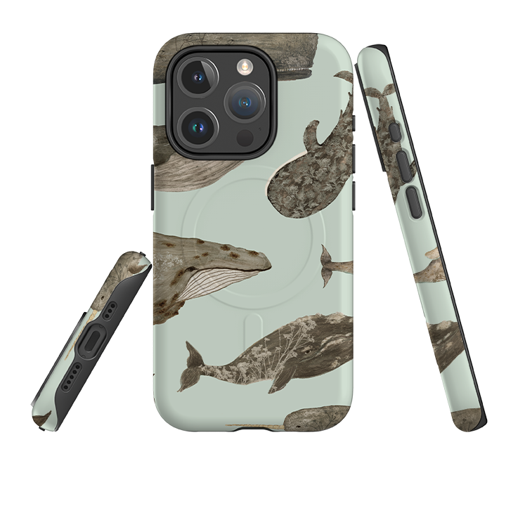 iPhone MagSafe Tough Case - Wild Flower Whales By Katherine Quinn
