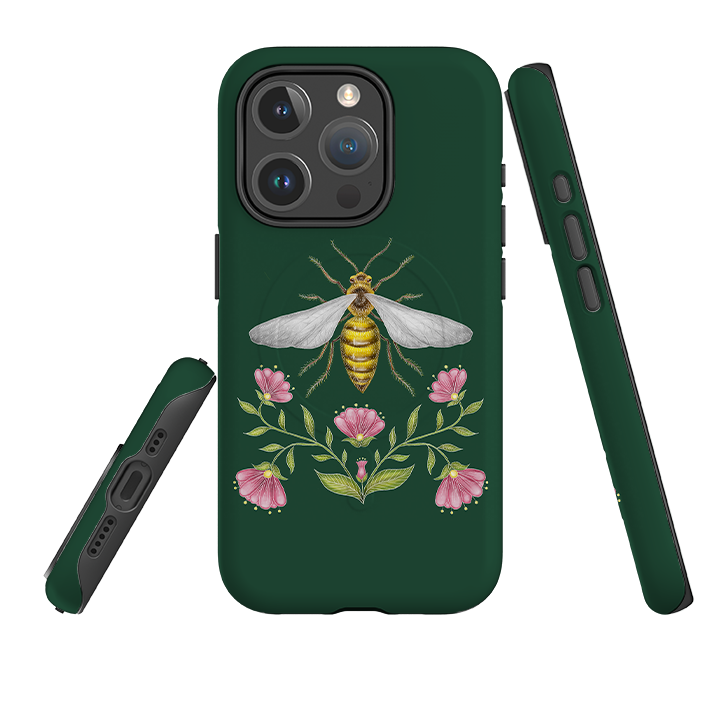 iPhone MagSafe Tough Case - Wings Of Freedom Emerald By Catherine Rowe