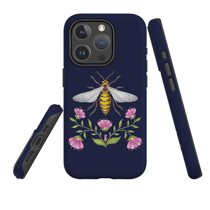 iPhone MagSafe Tough Case - Wings Of Freedom Navy By Catherine Rowe
