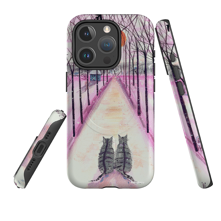 iPhone MagSafe Tough Case - Winter Cats By Mary Stubberfield