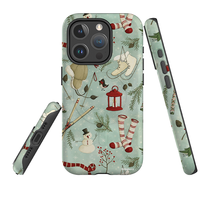 iPhone MagSafe Tough Case - Winter Pattern By Maja Lindberg