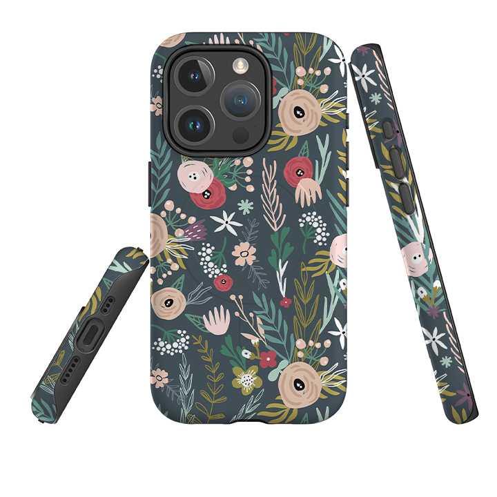iPhone MagSafe Tough Case - Winter Scandi Floral